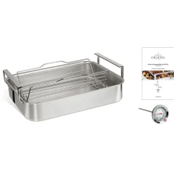 CRISTEL Plat à four inox 40 cm - avec accessoires Discount