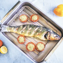 CRISTEL Plat à four inox 40 cm - avec accessoires Discount