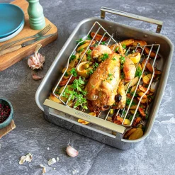 CRISTEL Plat à four inox 40 cm - avec accessoires Discount
