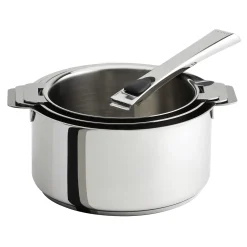 CRISTEL Set de 3 casseroles inox + 1 poignée amovible Store