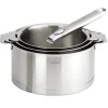 CRISTEL Set de 3 casseroles inox brossé + 1 poignée amovible Zénith Shop