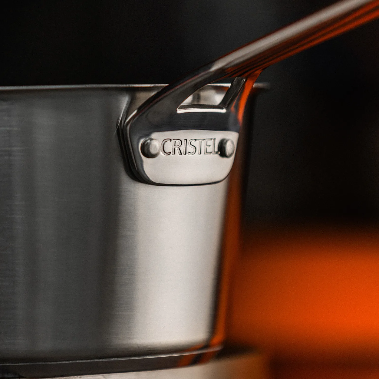 CRISTEL Série 3 casseroles en inox brossé Fashion