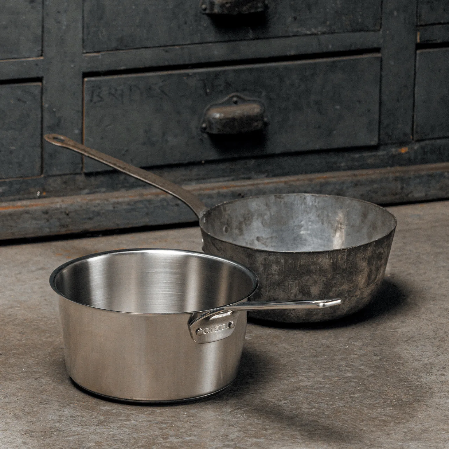 CRISTEL Série 3 casseroles en inox brossé Fashion