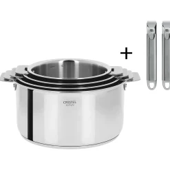 CRISTEL Série de 4 casseroles Casteline + 2 poignées Zénith Shop